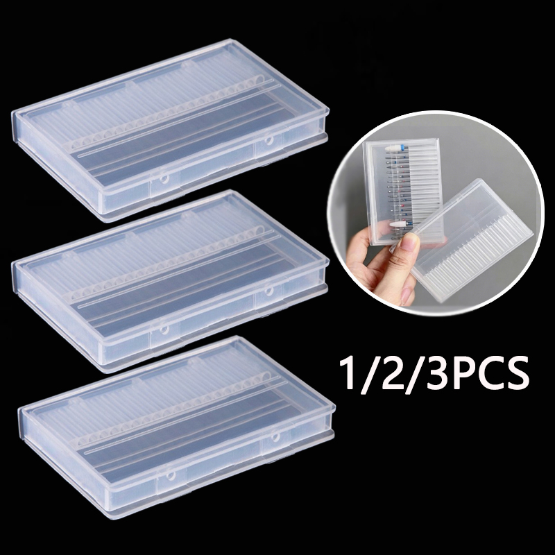Nail Art Simple - 1/2/3PCS 20 Slots Clear Nail Drill