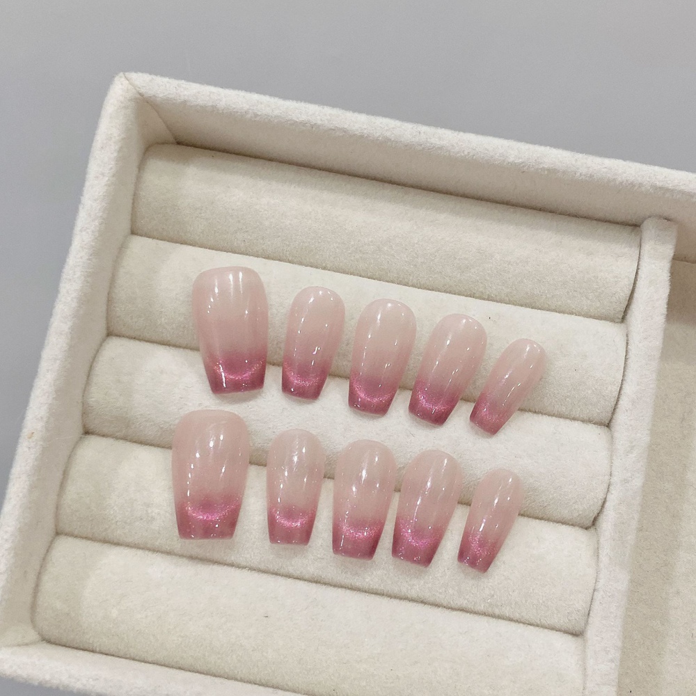 Handmade Almond Press on Nails - Nail Art Simple review and price