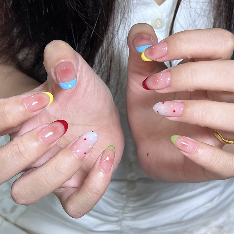 24Pcs Almond False Nails Sets  - Nail Art Simple review and price